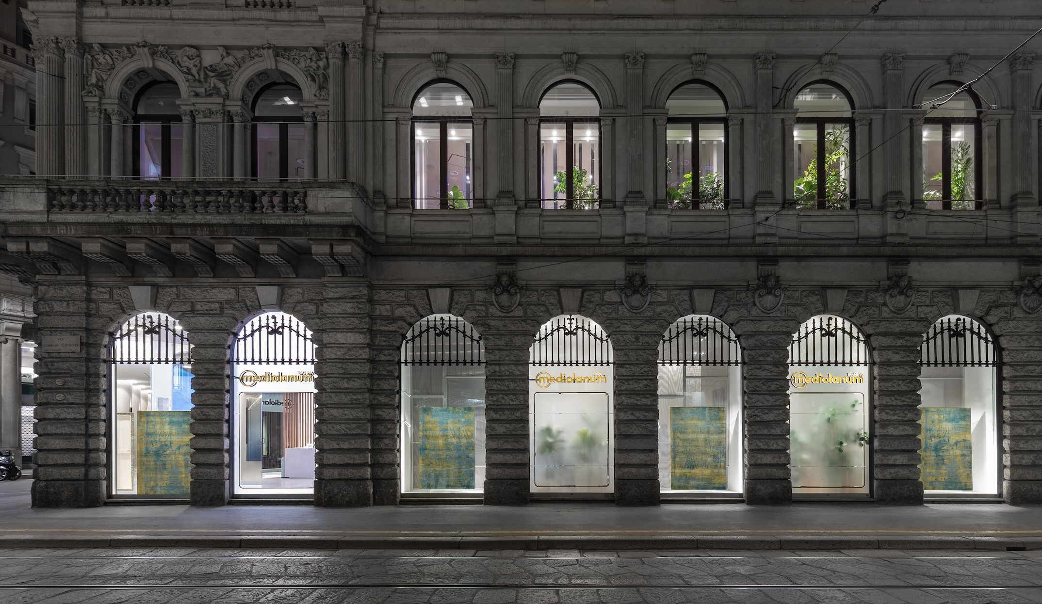 Installation view at Banca Mediolanum
Palazzo Biandrà, Milano, Italy