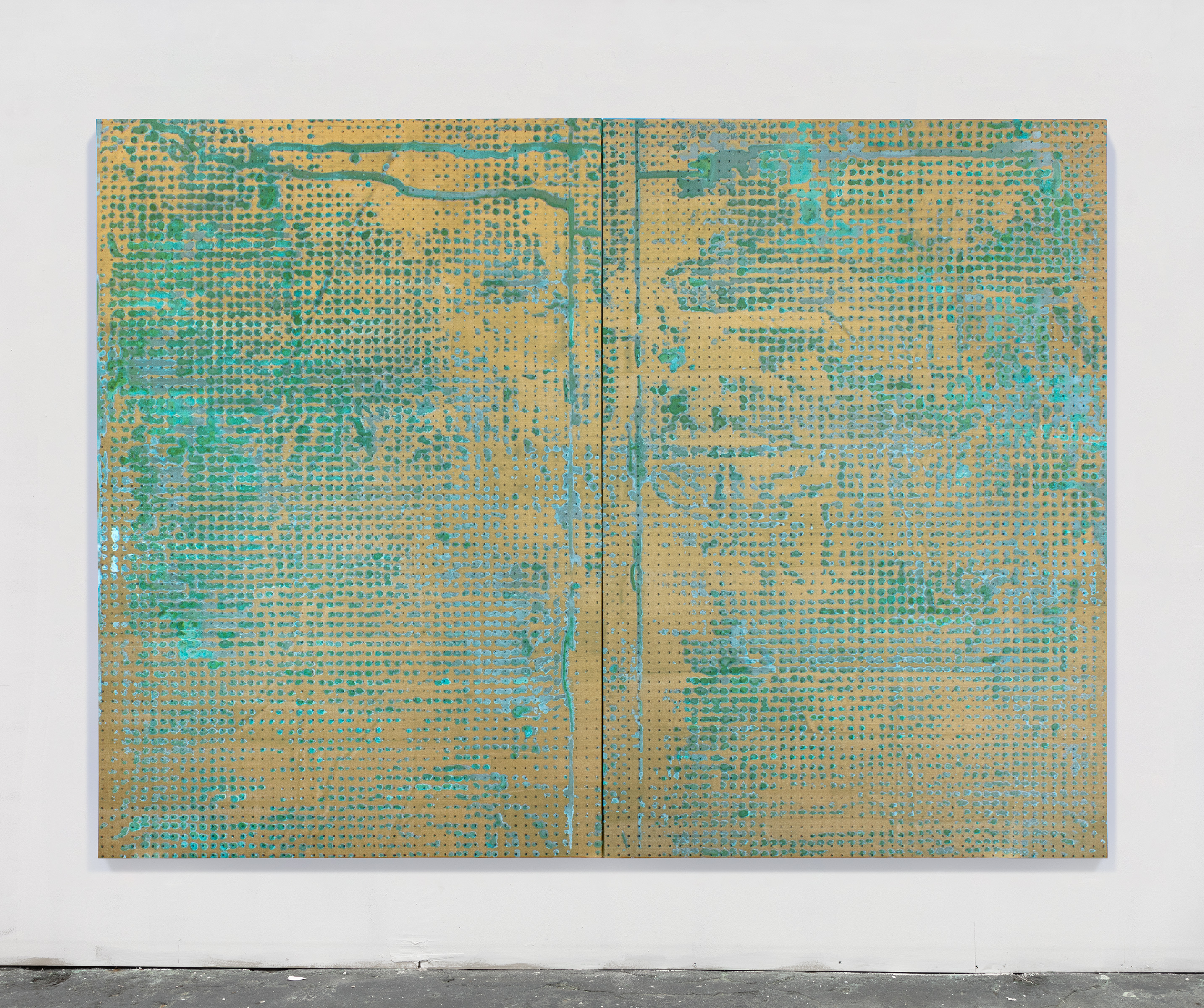 oxidation brass diptych 2023