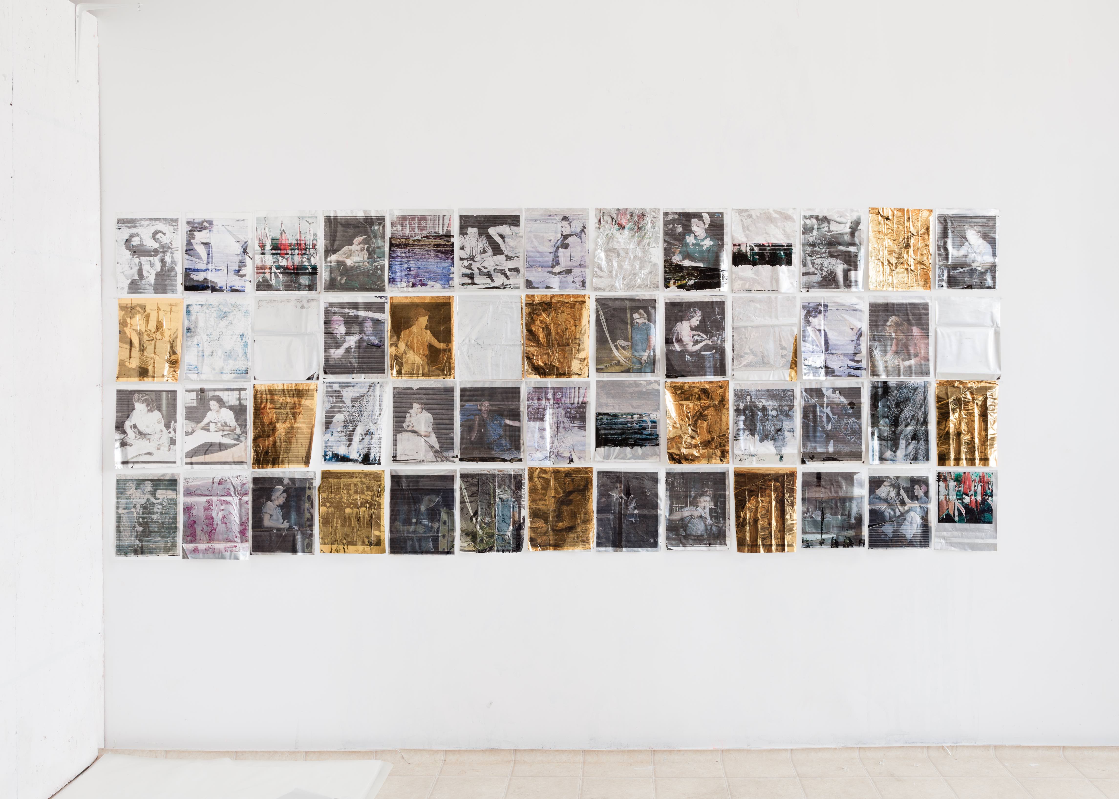 installation view small rescue blankets studio 