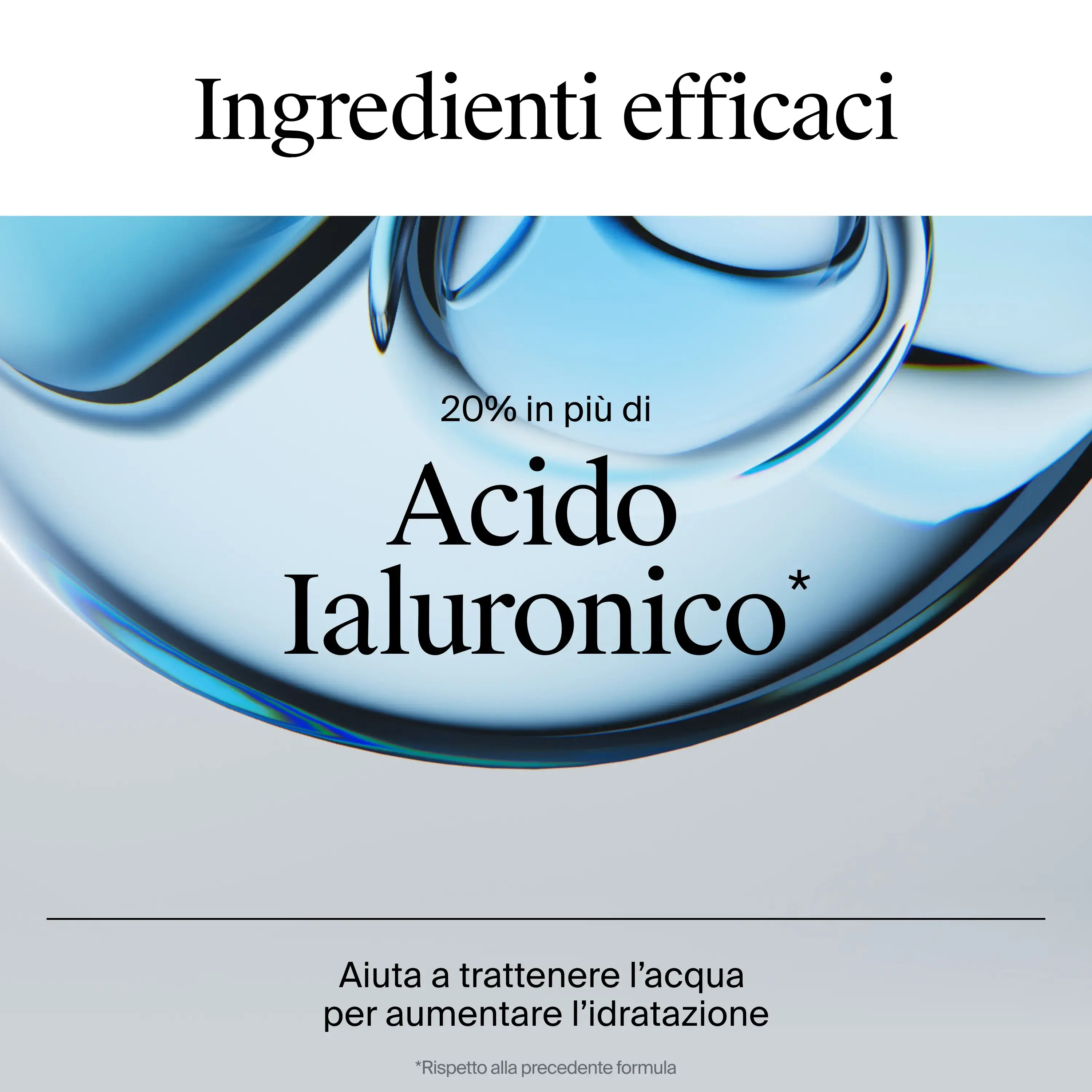 20% in più di Acido Ialuronico