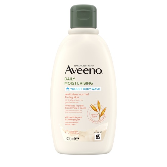 AVEENO® DAILY MOISTURISING BAGNO DOCCIA ALLO YOGURT, AL PROFUMO DI MIELE E ALBICOCCA