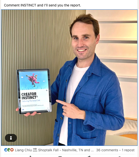 The CEO fronts the report in a personal post: 36 comments, 1 repost