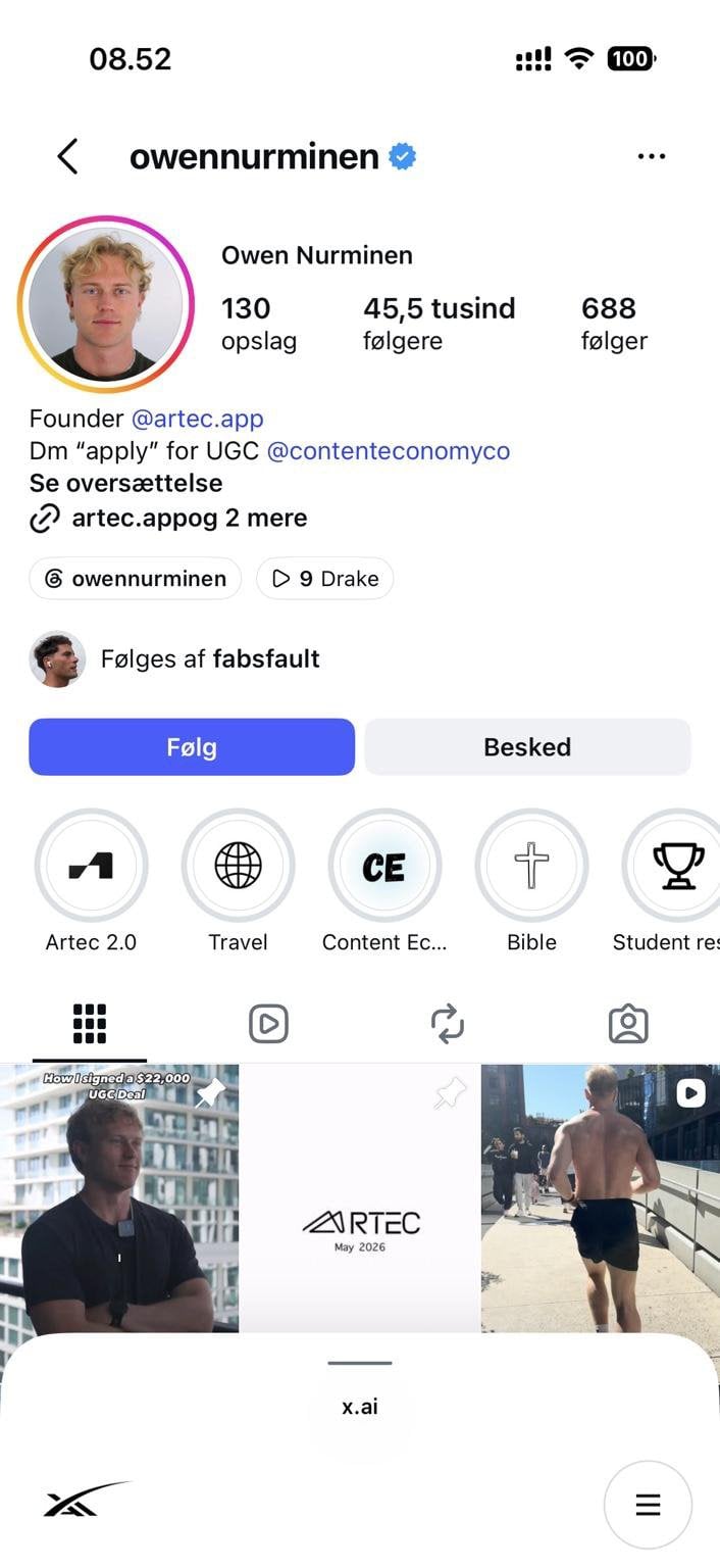 Figure 16 (right). The supplied images establish a paid placement and the displayed account audience, not the fee, campaign objective or complete video script. User screenshots [11].