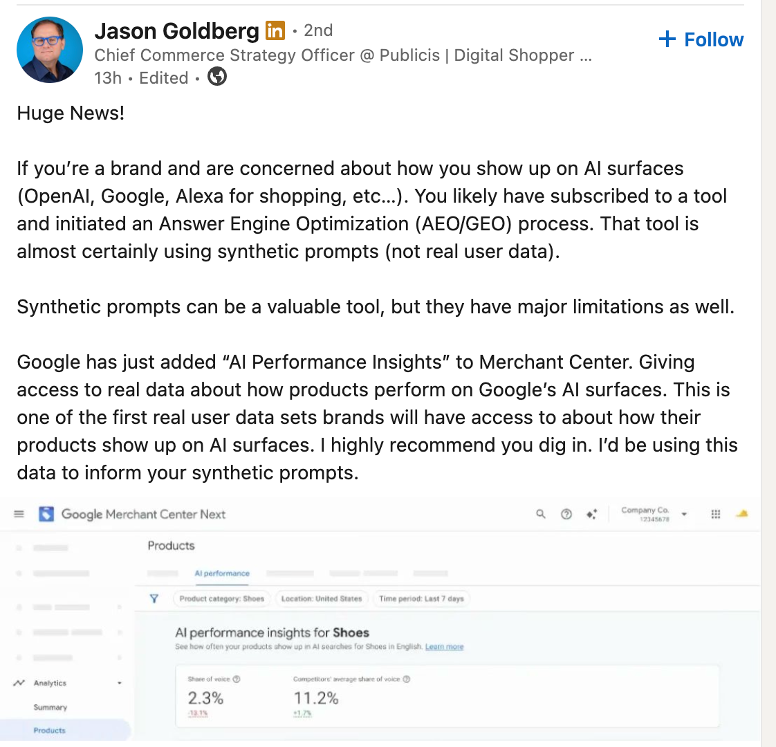 AI Search in Google Merchant Center