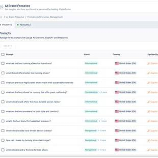 Prompt-level tracking view: the workflow moves from 'are we cited?' to 'for which exact buyer questions are we visible or absent?'