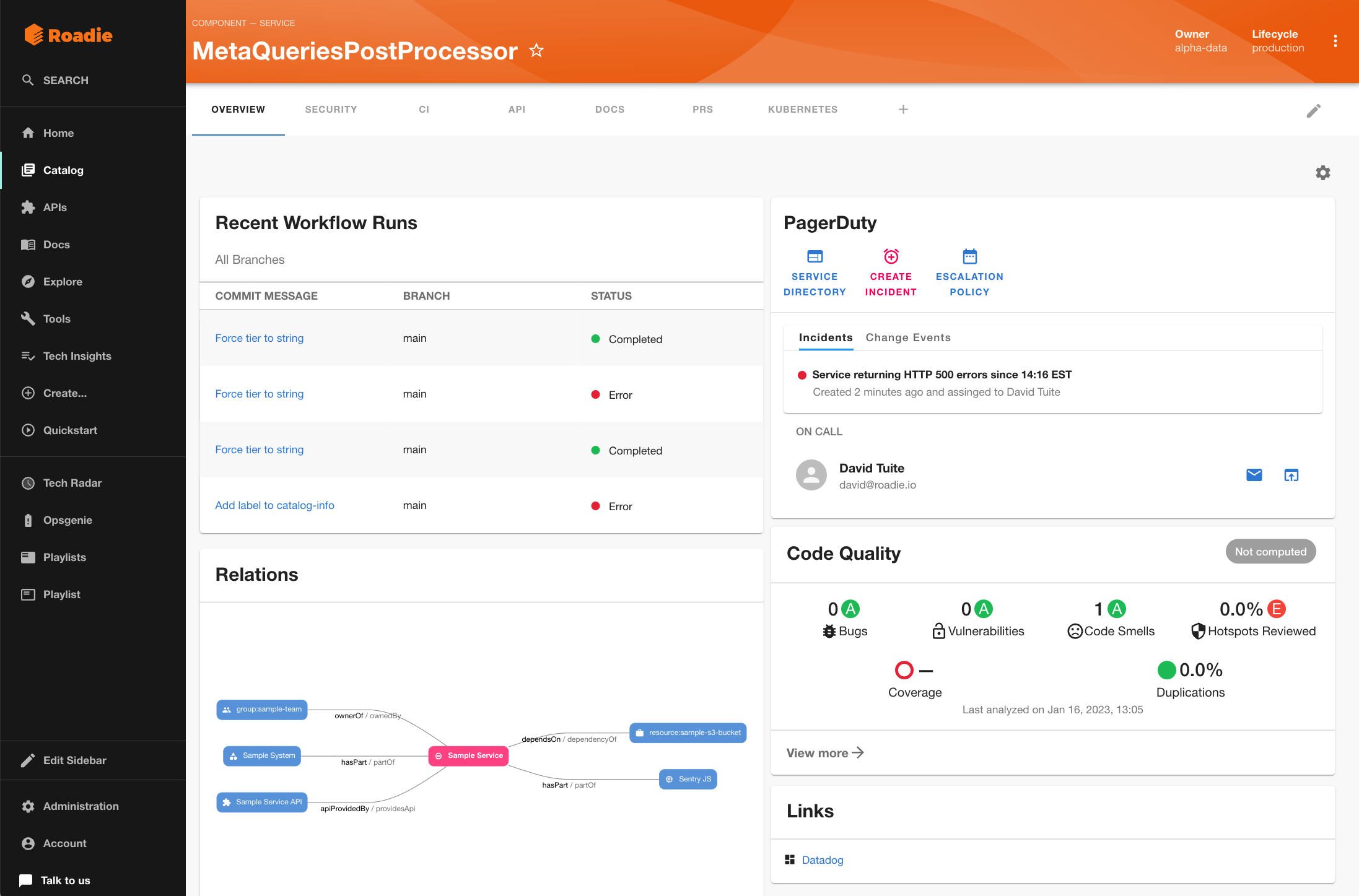 Incident Management in your Backstage Developer Portal | Roadie