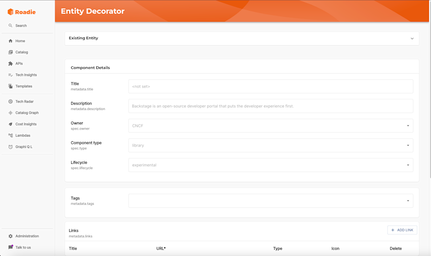 Decorators UI