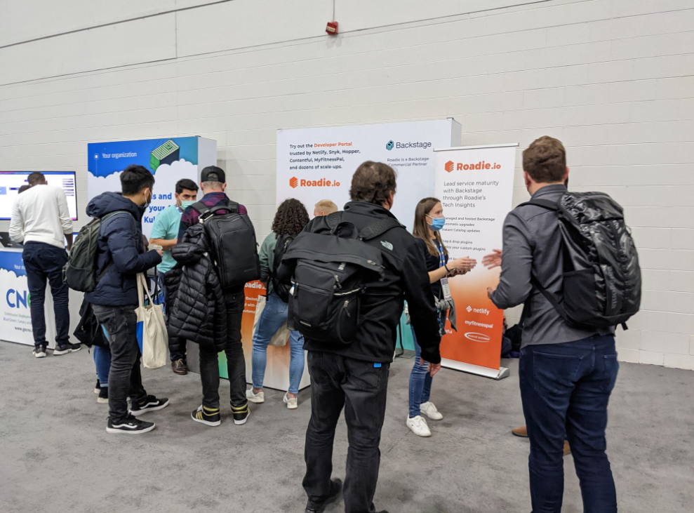 Roadie Booth at KubeCon