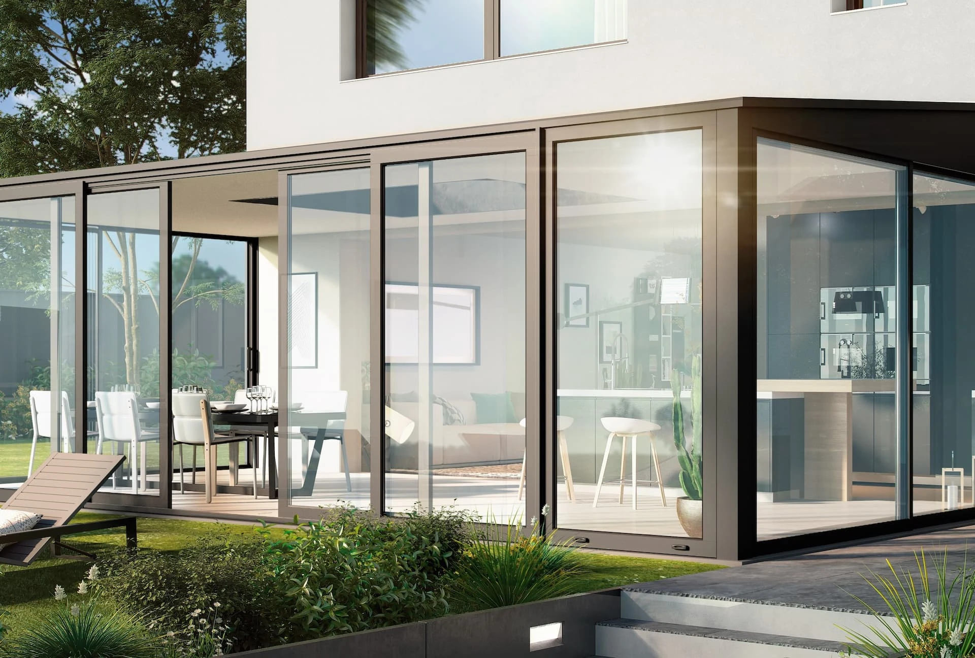 Aluminium modern veranda