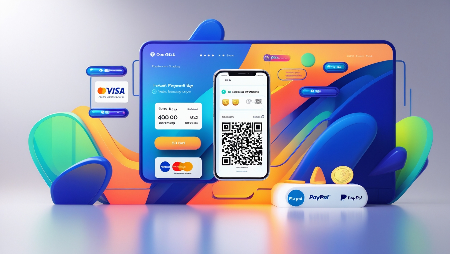 Leonardo Phoenix 10 A vibrant and futuristic digital checkout 2