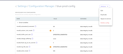 Blue Green deployment config screenshot1