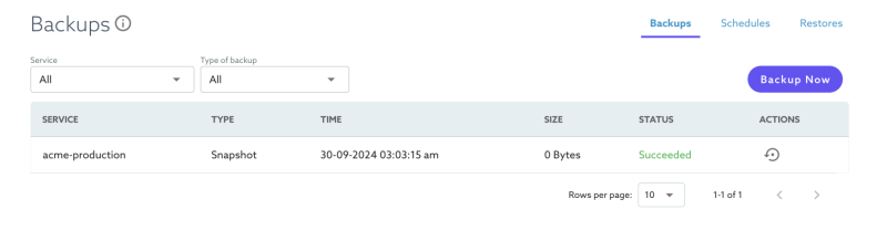 4. Restore the Snapshot Backup