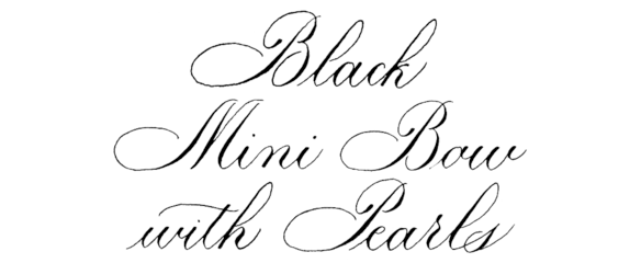 Black Mini Bow with Pearls