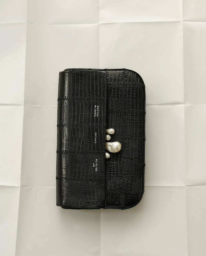 Classic Flap Bag with Pearls.