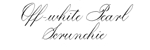 Off-white Pearl Scrunchie 