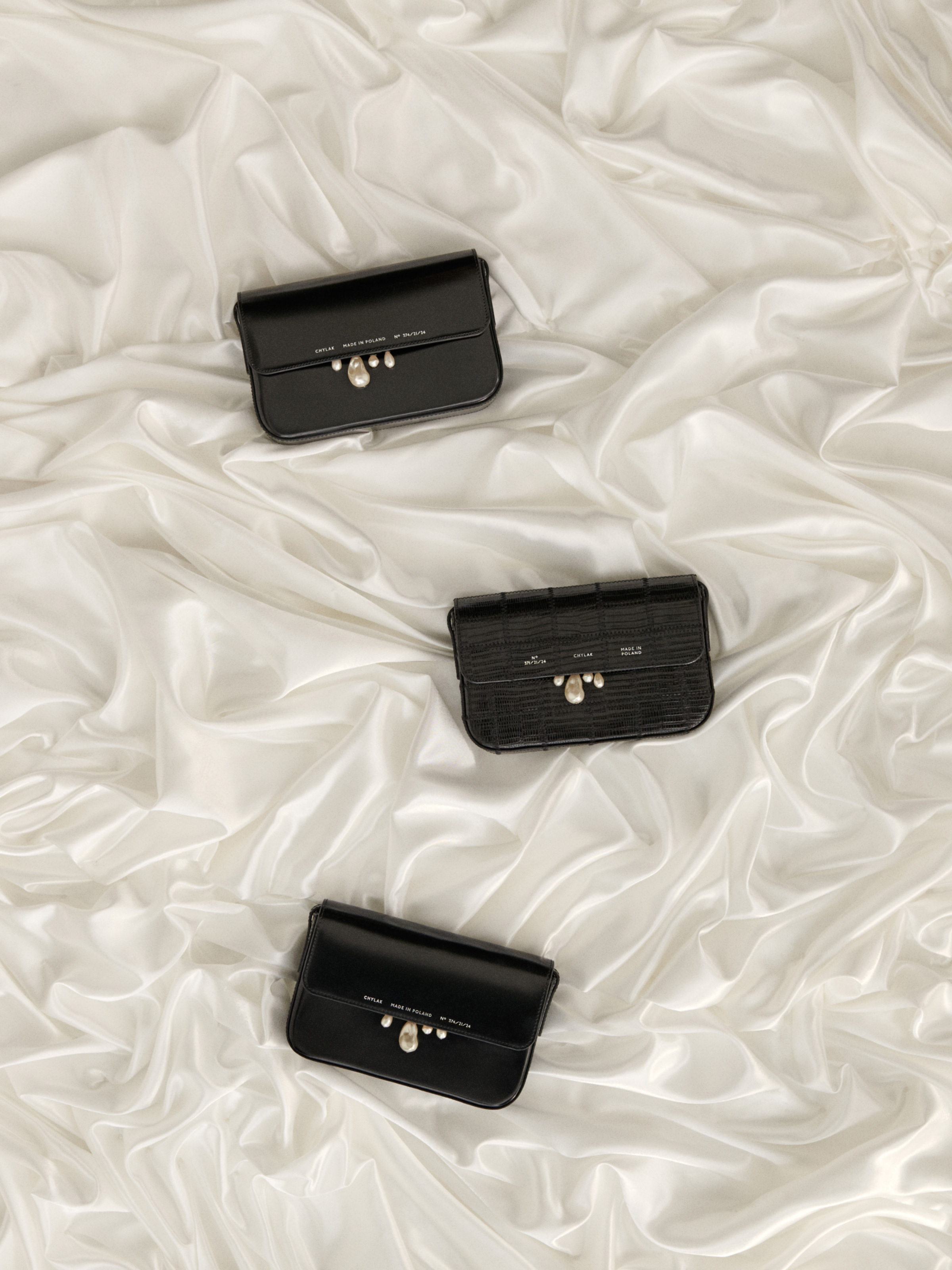 chico 16p 黒キャビアスキン Classic Bags - Chylak