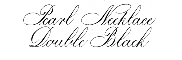 Pearl Necklace Double Black