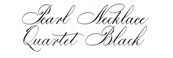 Pearl Necklace Quartet Black