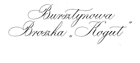 Bursztynowa Broszka „Kogut”