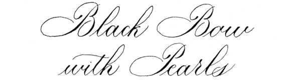 Black Bow with Pearls