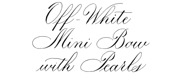 Off-white Mini Bow with Pearls