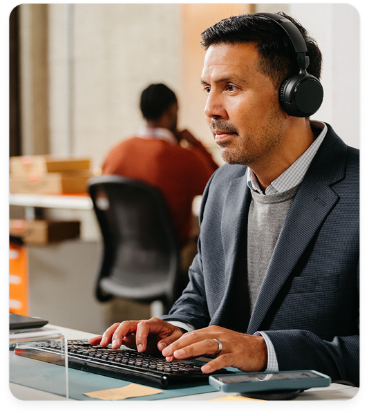 Man Typing