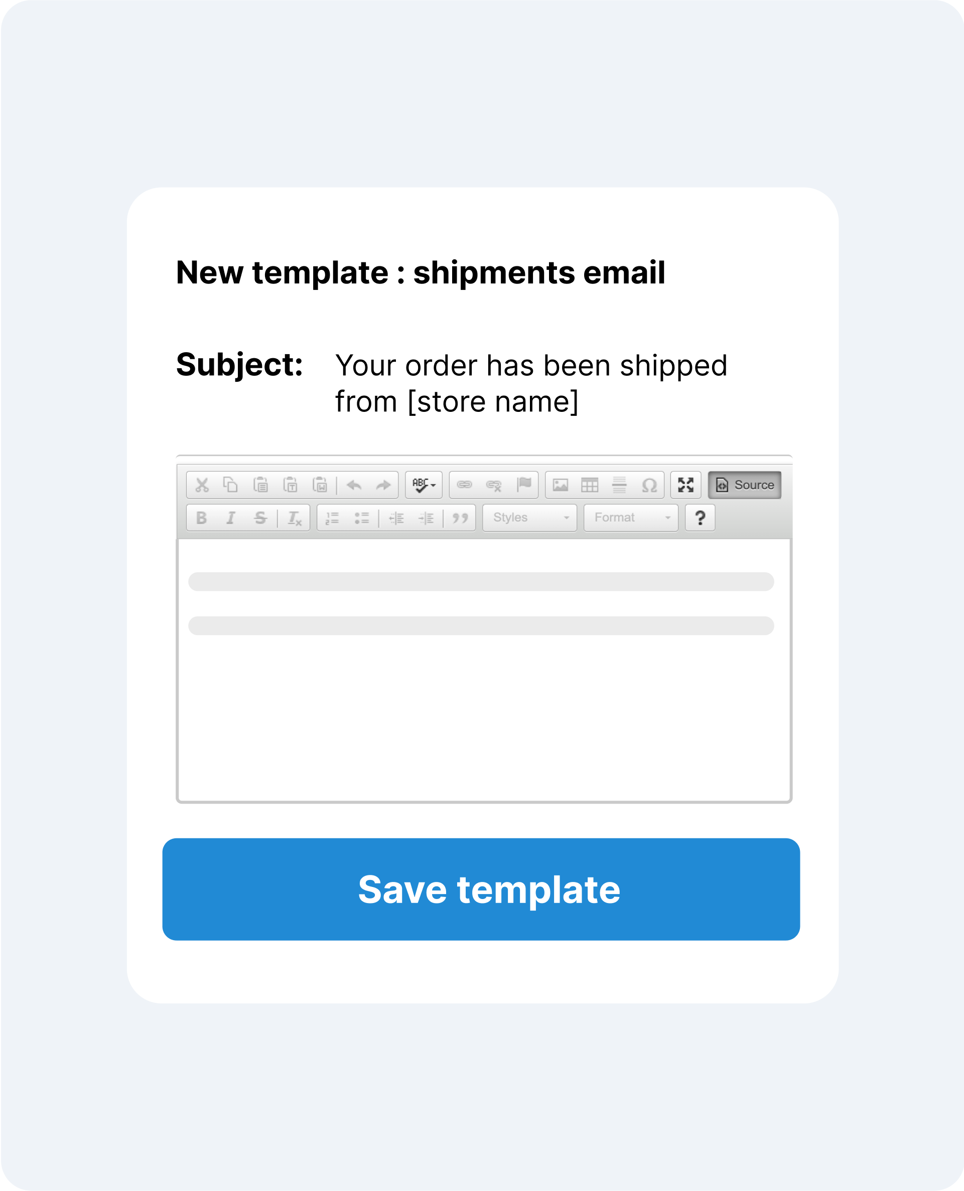 Email template