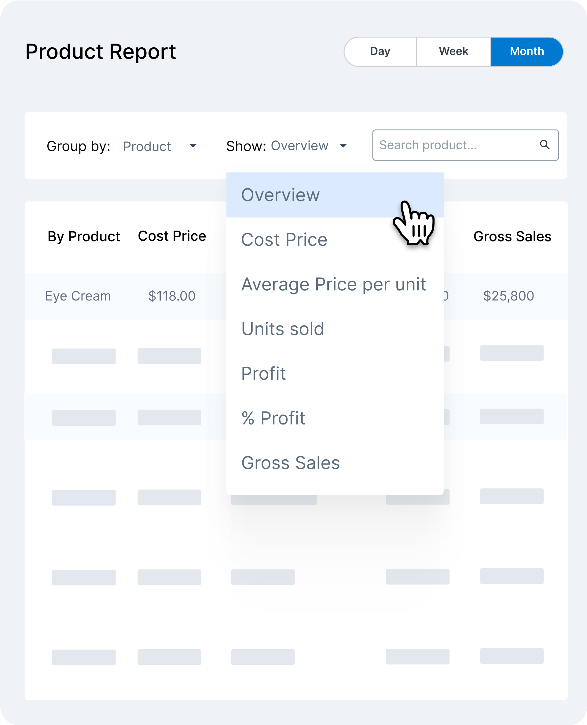Product report