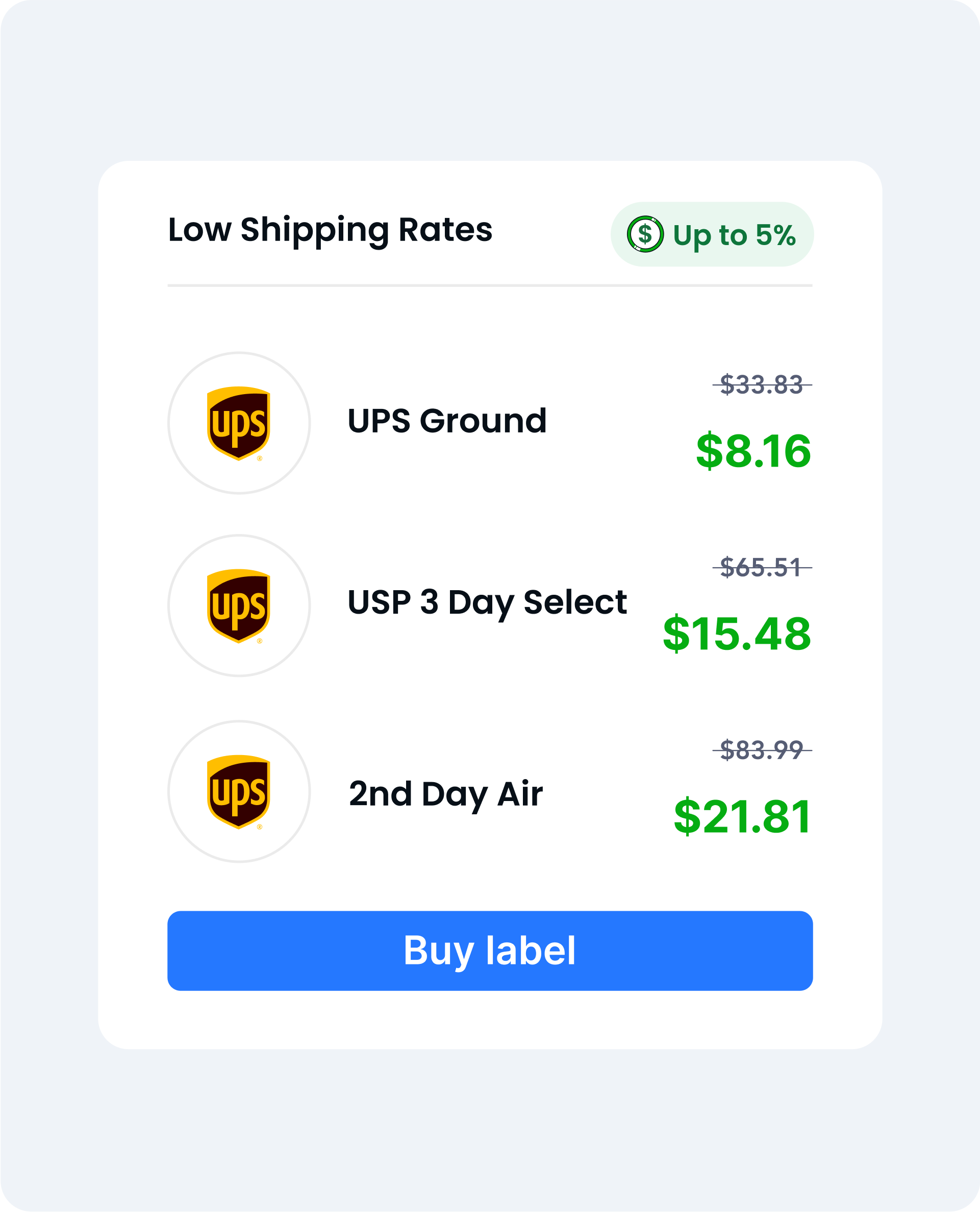 sign low shipping rates