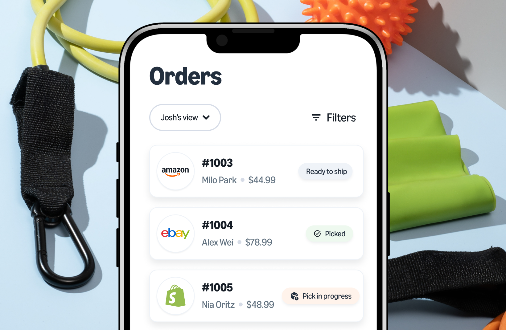 Image of stock syncing across Amazon, Ebay, Etsy and Shopify