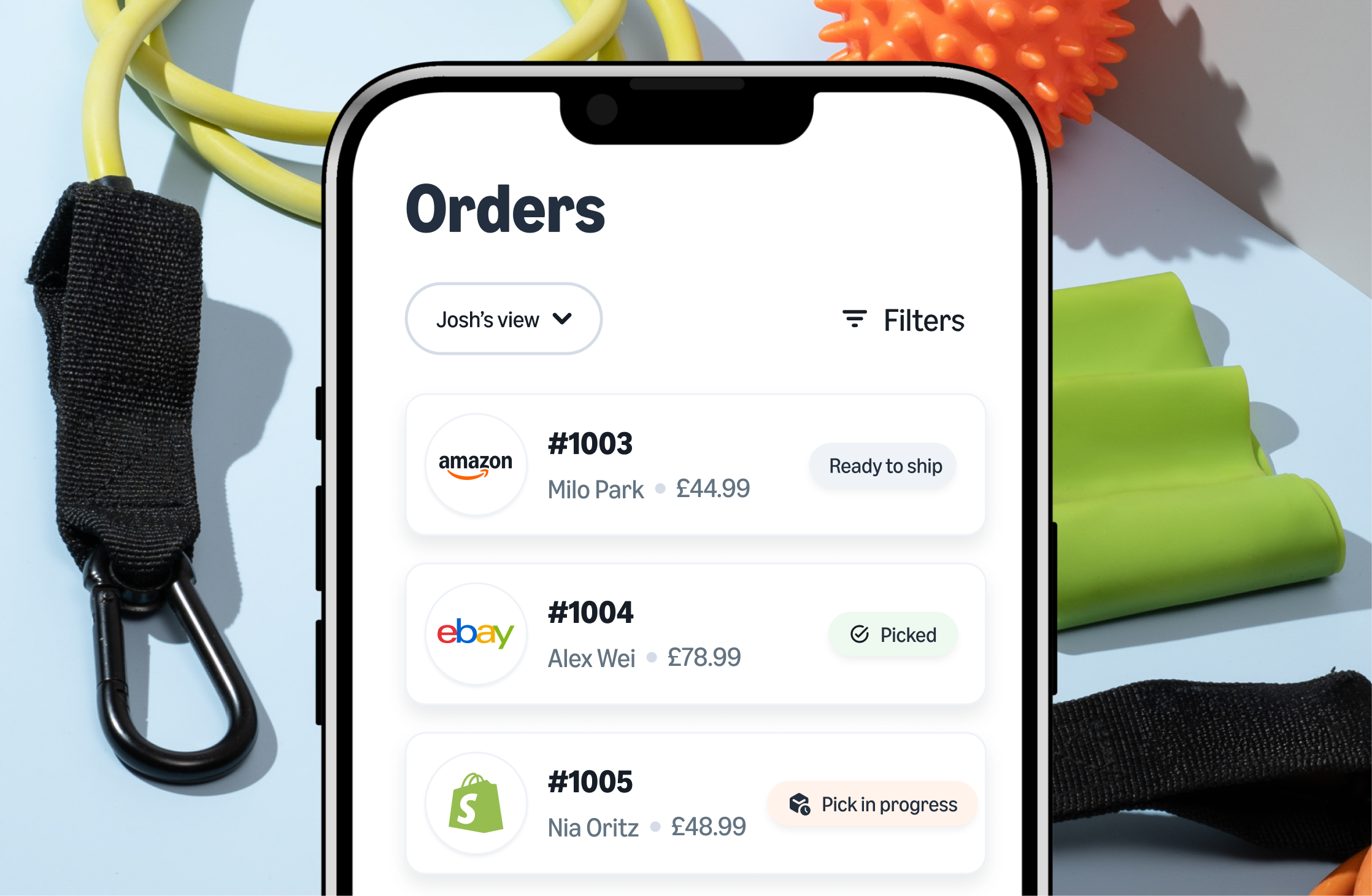 Image of stock syncing across Amazon, Ebay, Etsy and Shopify