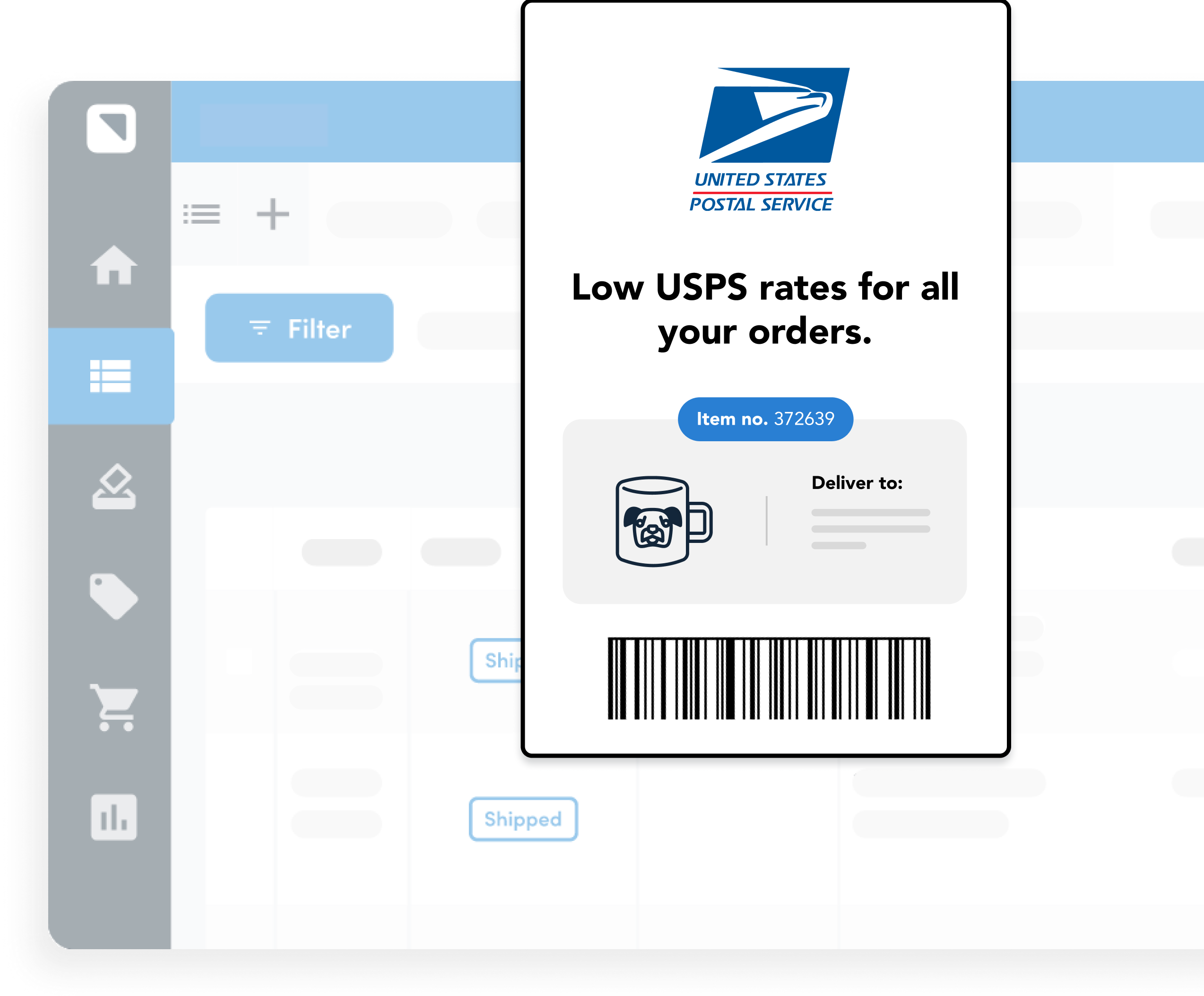 Low USPS rates for all your orders.