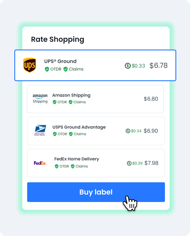 Shipping rates