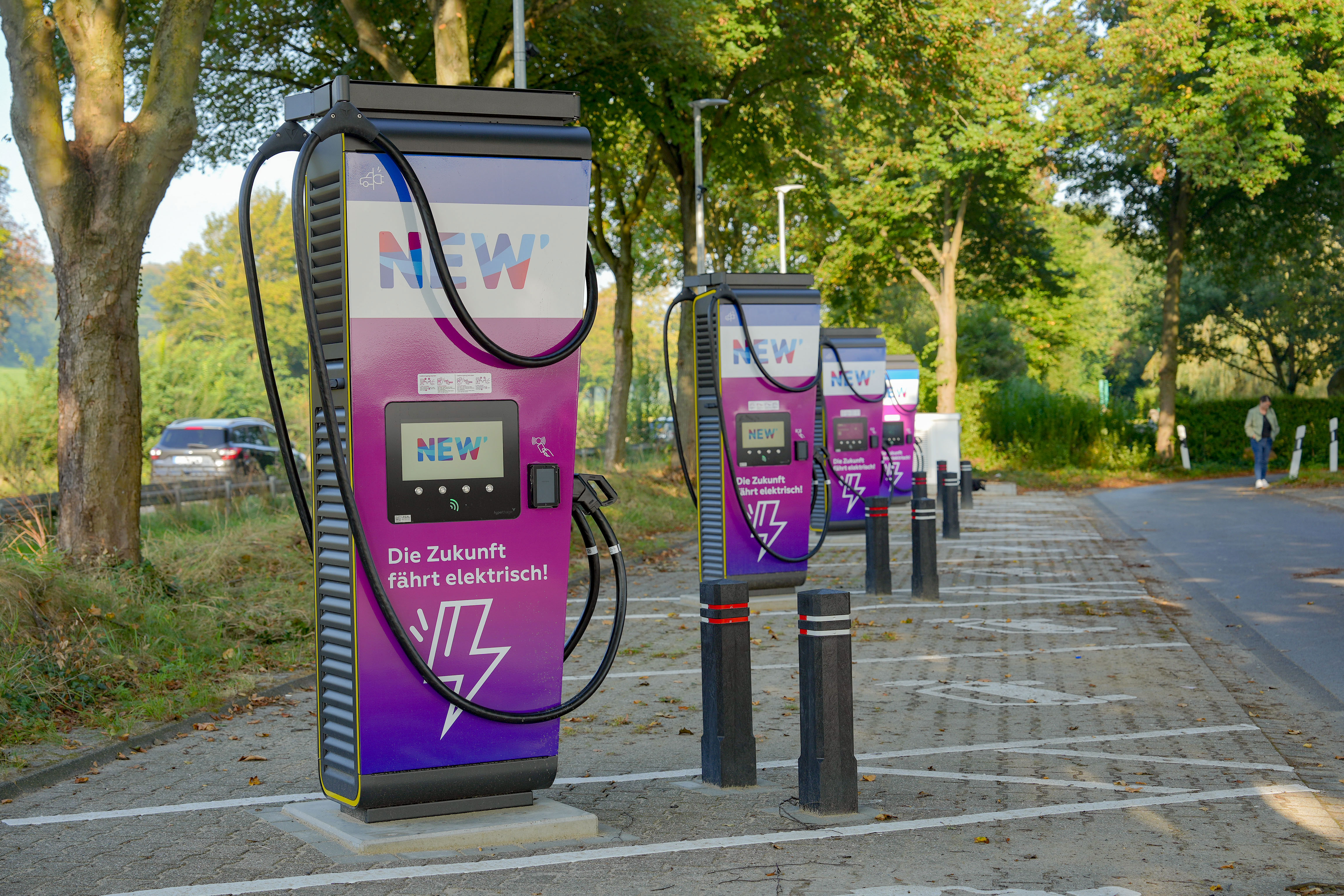 Ladesäulen der NEW Energie