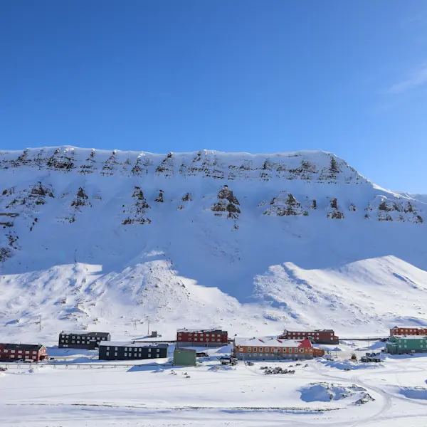 Sunny Winter on Longyearbyen, Svalbard