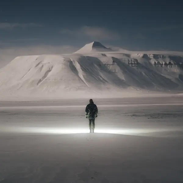 Northern Lights Hunting with Snowcat Hurtigruten Svalbard Photo George Cooper