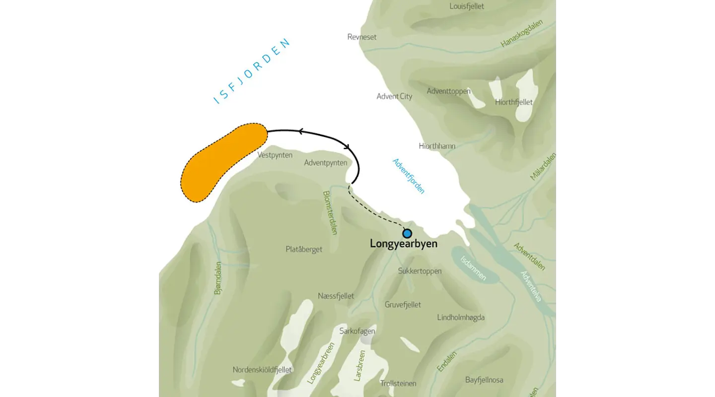 Sea Fishing on Svalbard Map 750x750