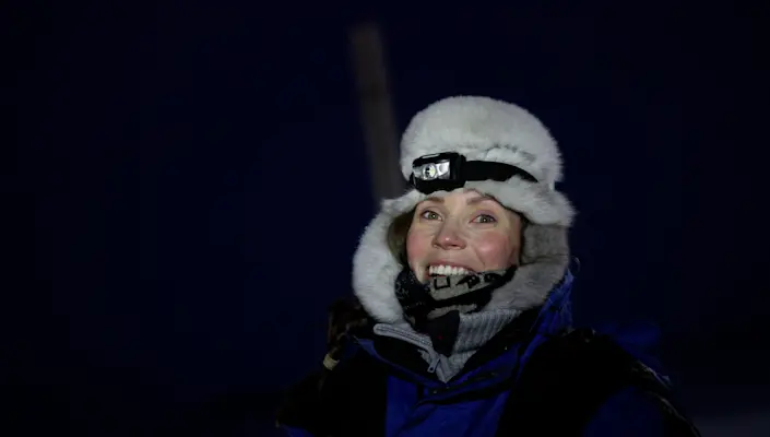 Hurtigruten Svalbard_Dog sledding in Bolterdalen_Polar night