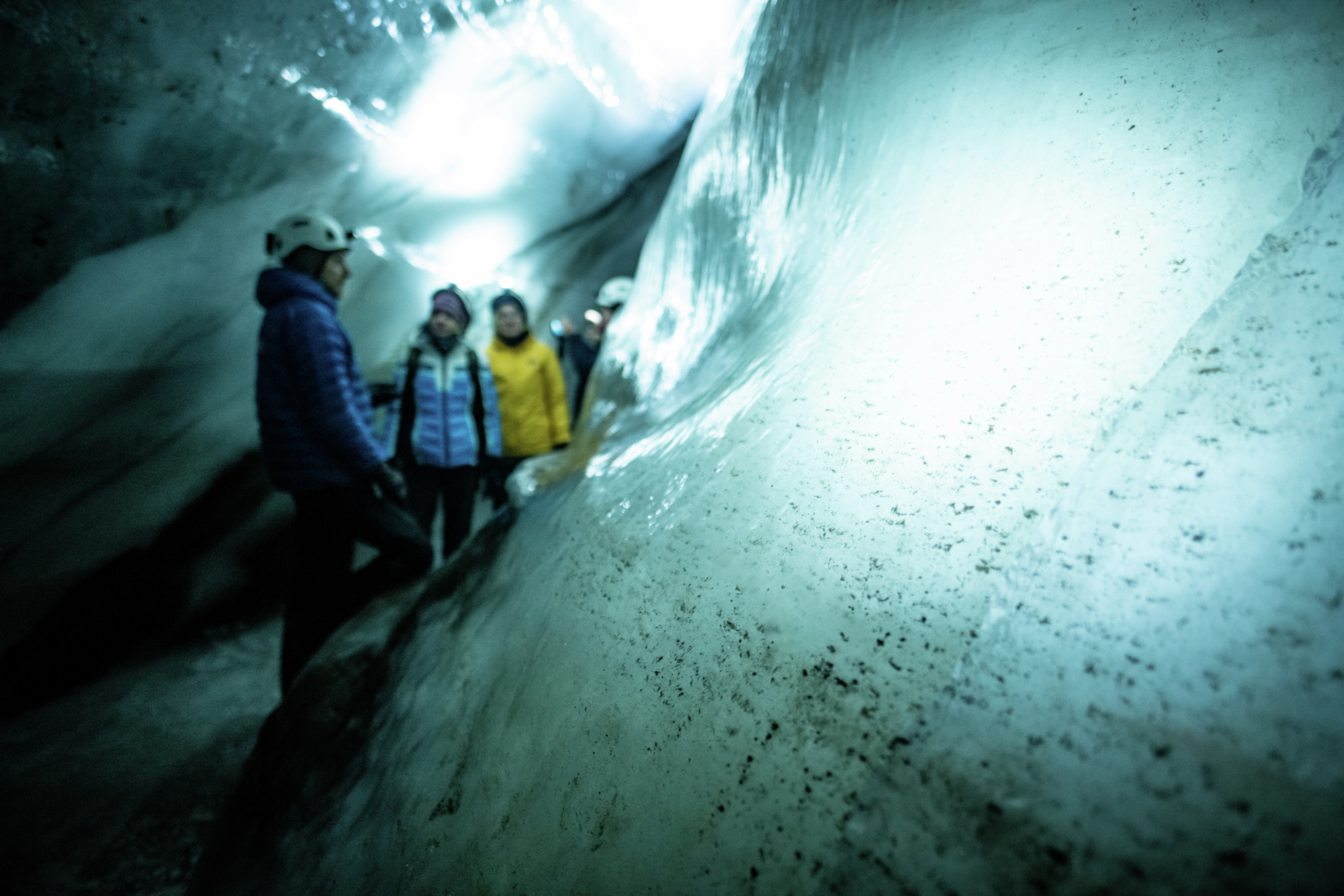 Ice cave with snowcat  - Hurtigruten Svalbard -  Photo Thomas Griesbeck