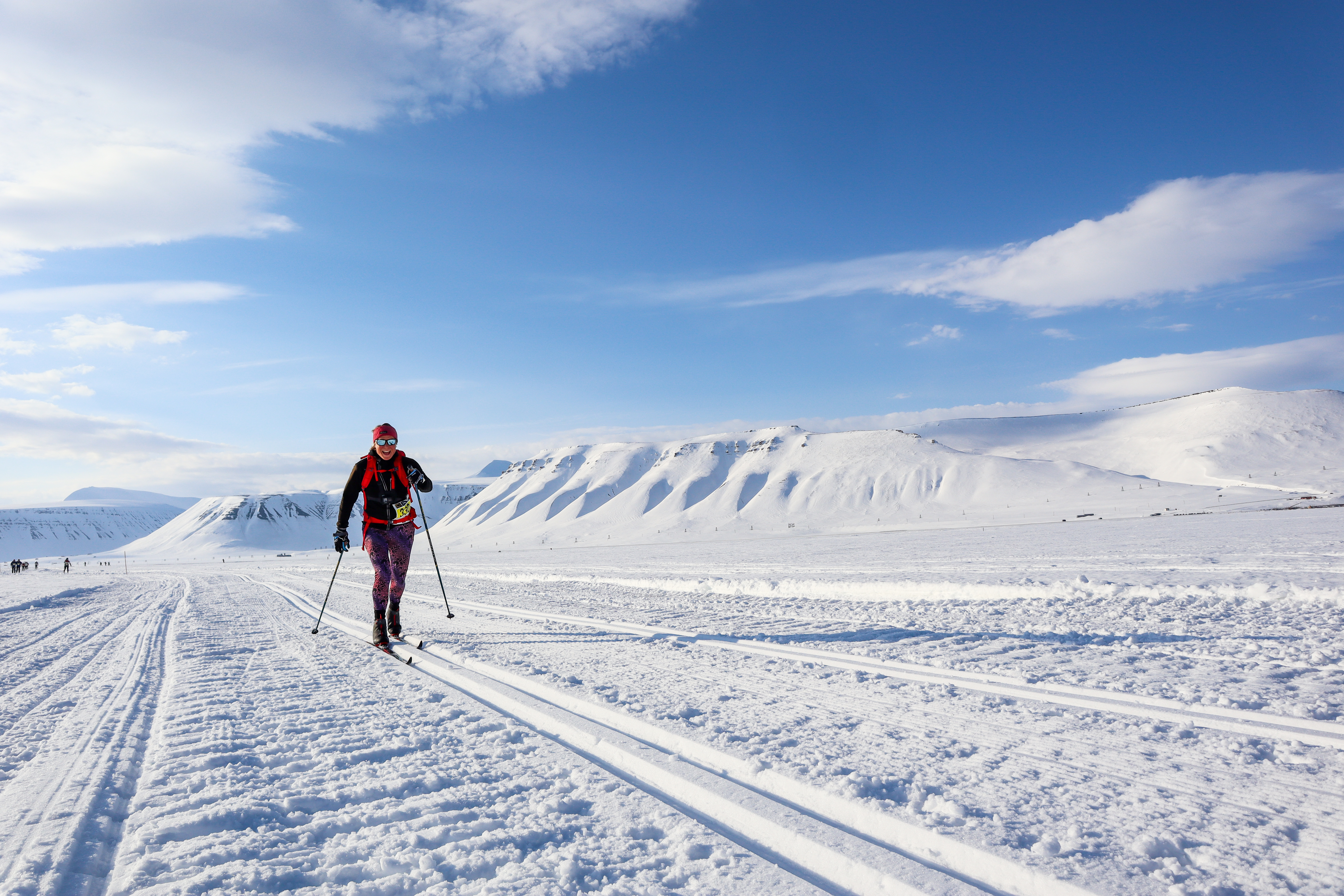 Skier taking part in the Svalbard Skimarathon. Photo Credit: Eveline Lunda / Hurtigruten Svalbard