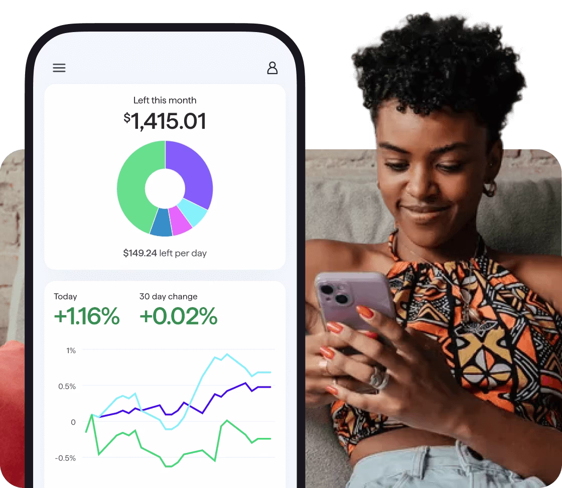 Person using budget app