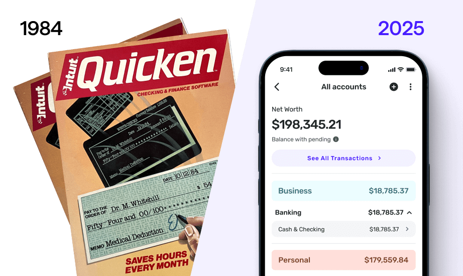 Quicken evolution 1984 to 2025