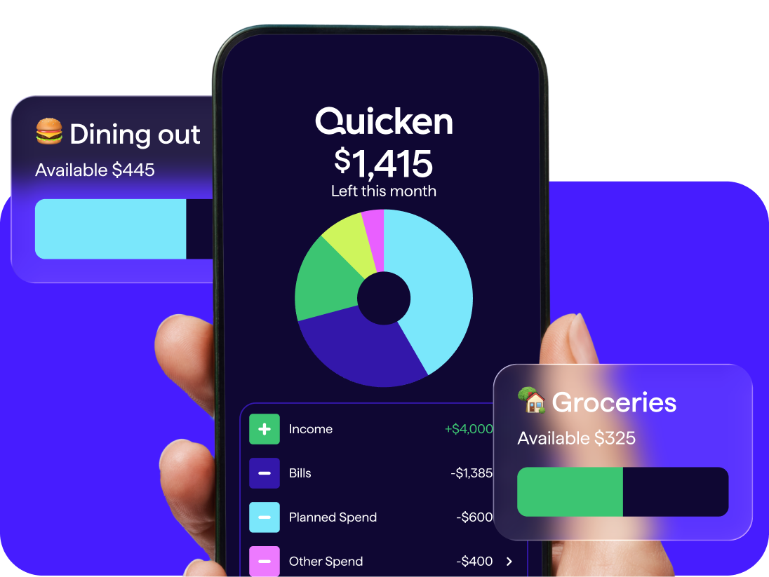 Budget app on smartphone