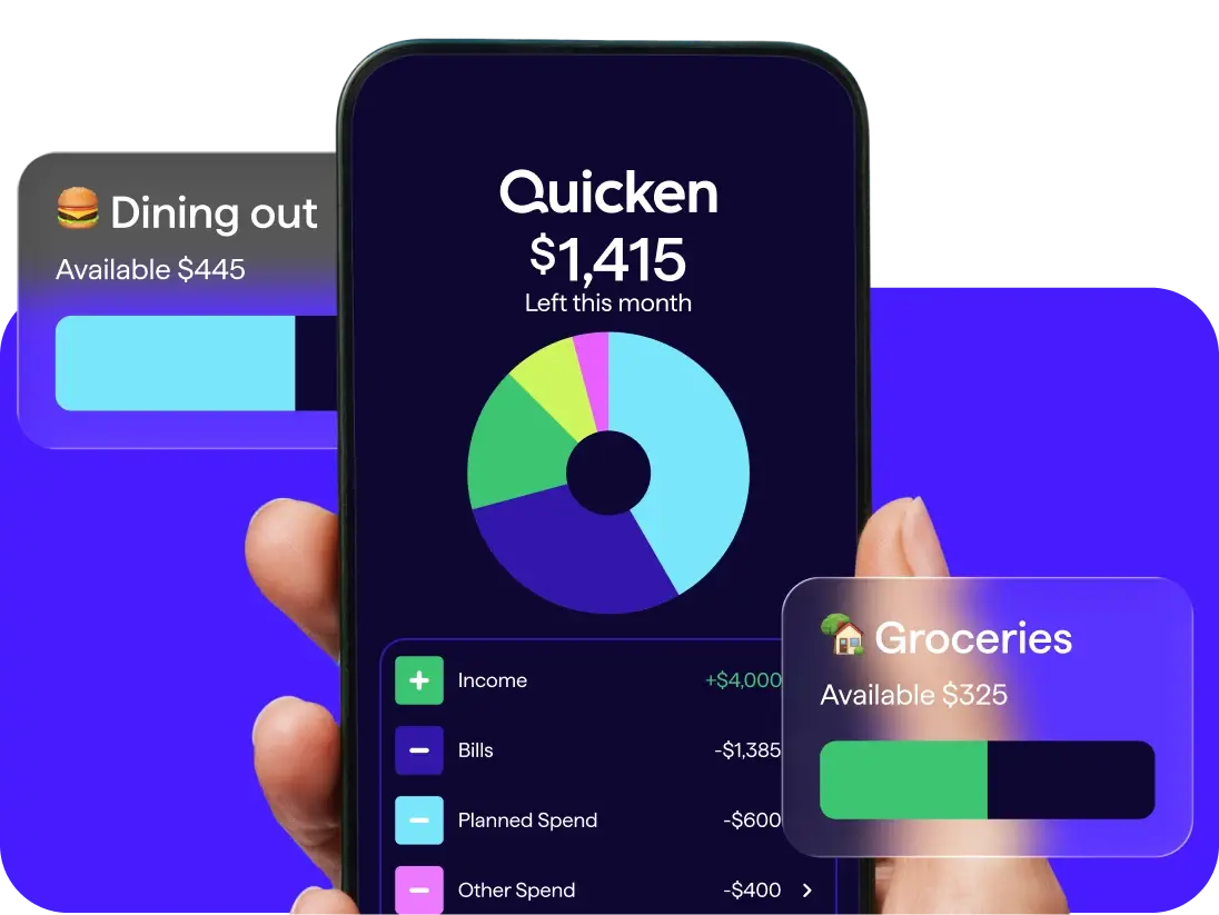 Budget app on smartphone