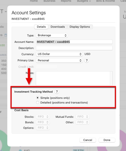 Investment Tracking Options Mac