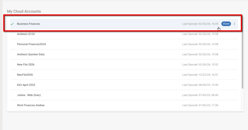 Space Sharing-My Cloud Accounts