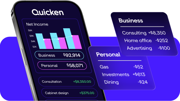 Start with Quicken today and get a clear financial runway with projected cash flow, retirement planning, and what’s safe to spend.