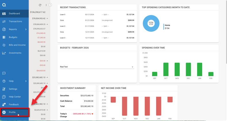 Quicken on the Web Profile Icon