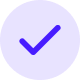 purple circle checkmark icon