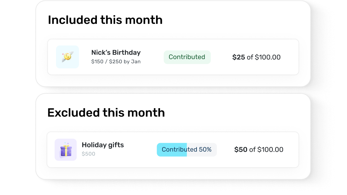 Build your Savings Goals into your budget